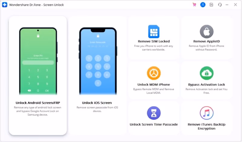 Dr.Fone Unlock Android Screen