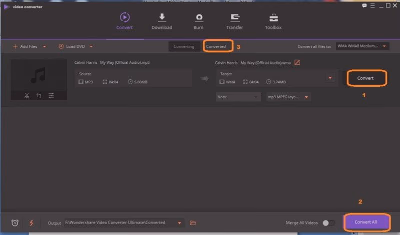 convert midi to mp3 via UniConverter