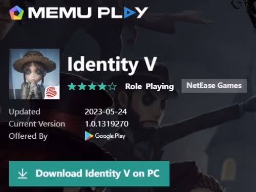 Download Identity V using MEmu Play