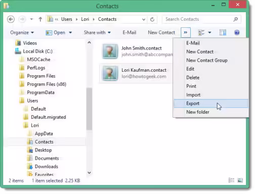 Vcf To Csv Using Windows Contacts